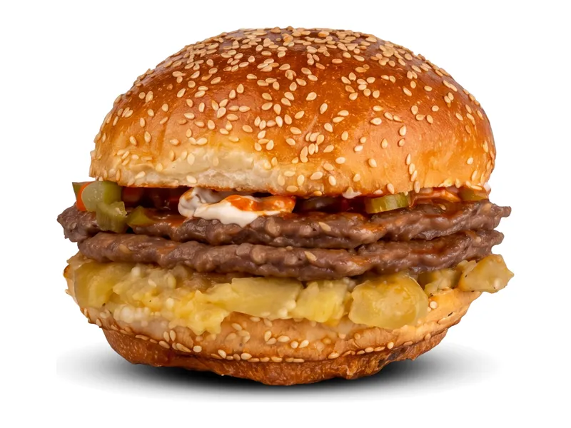 Double Patlıcanlı Burger Menü